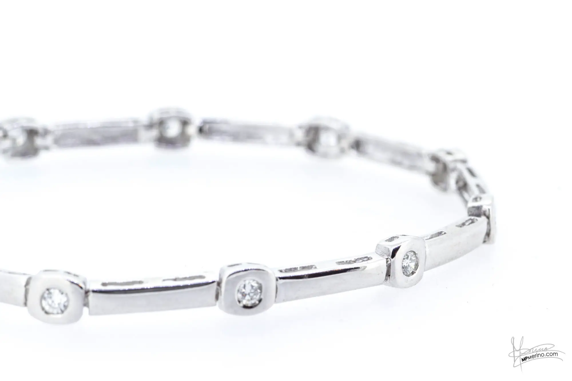 Photograph of a sterling silver bracelet