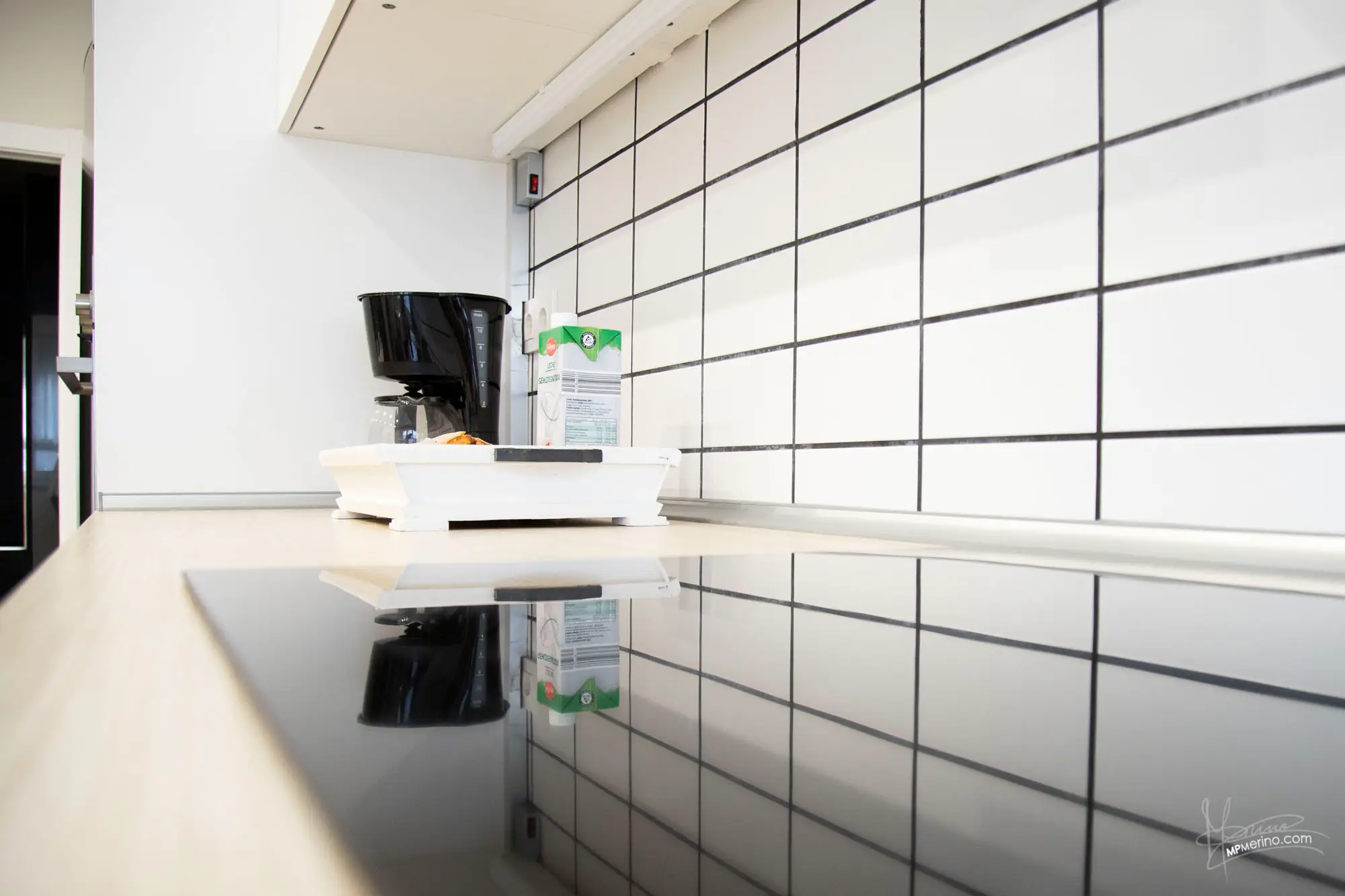 Interior photograph of the kitchen of a holiday flat