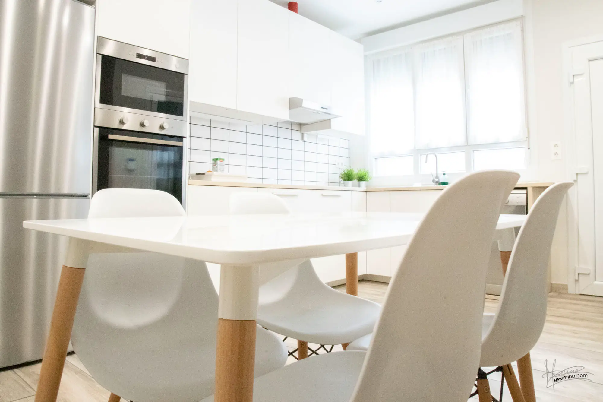 Interior photograph of the kitchen of a holiday flat