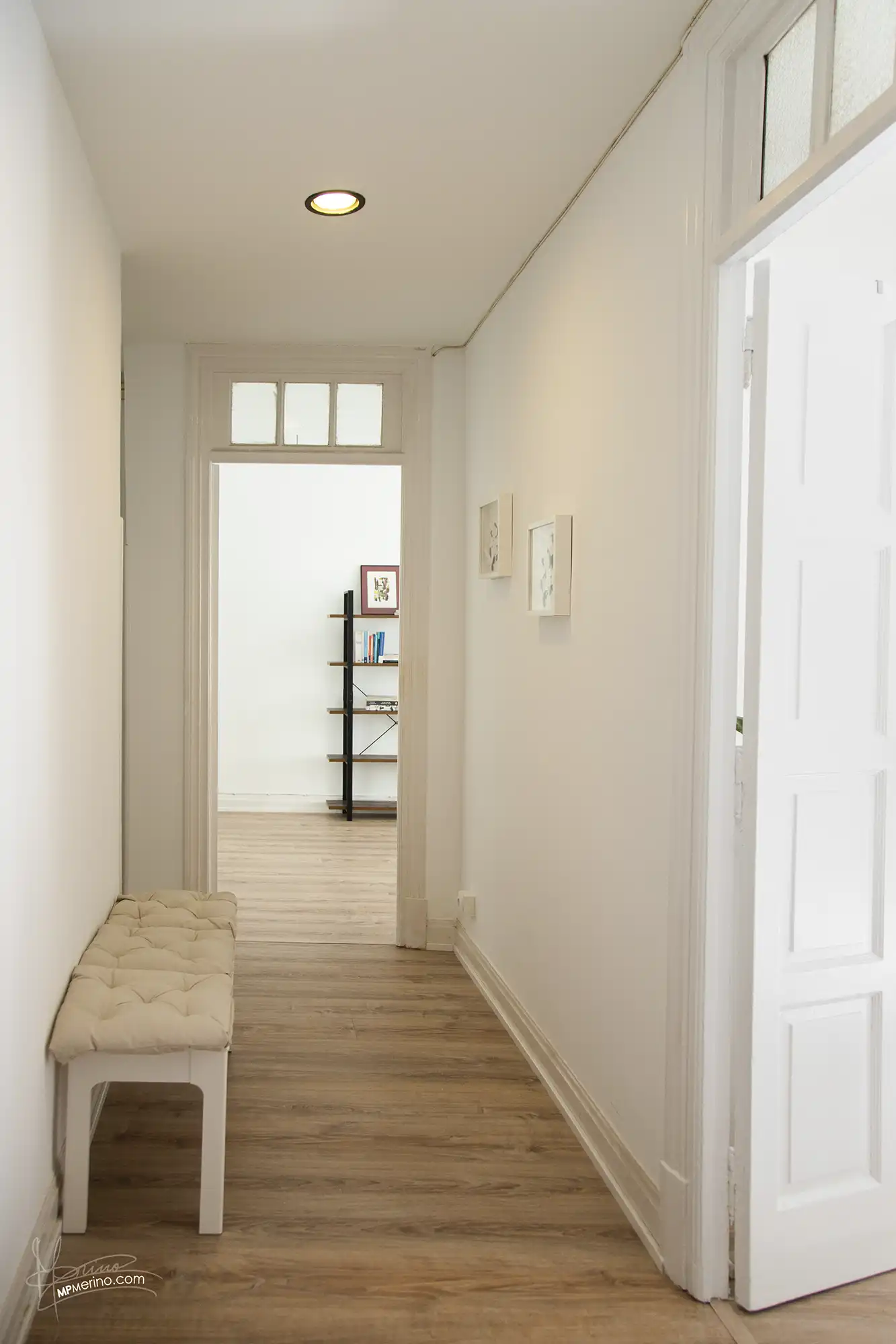 Interior photograph of the bedroom of a cottage