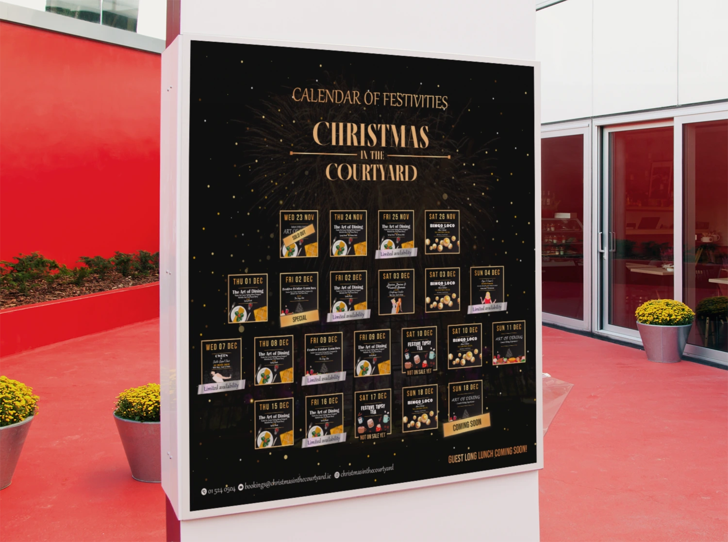 Calendar of a Christmas Event