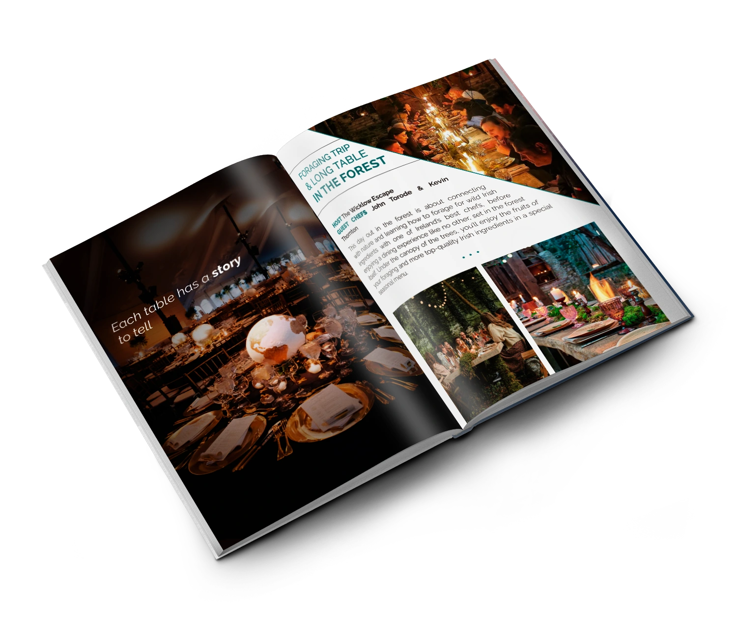 Brochure with possible proposals for an event company