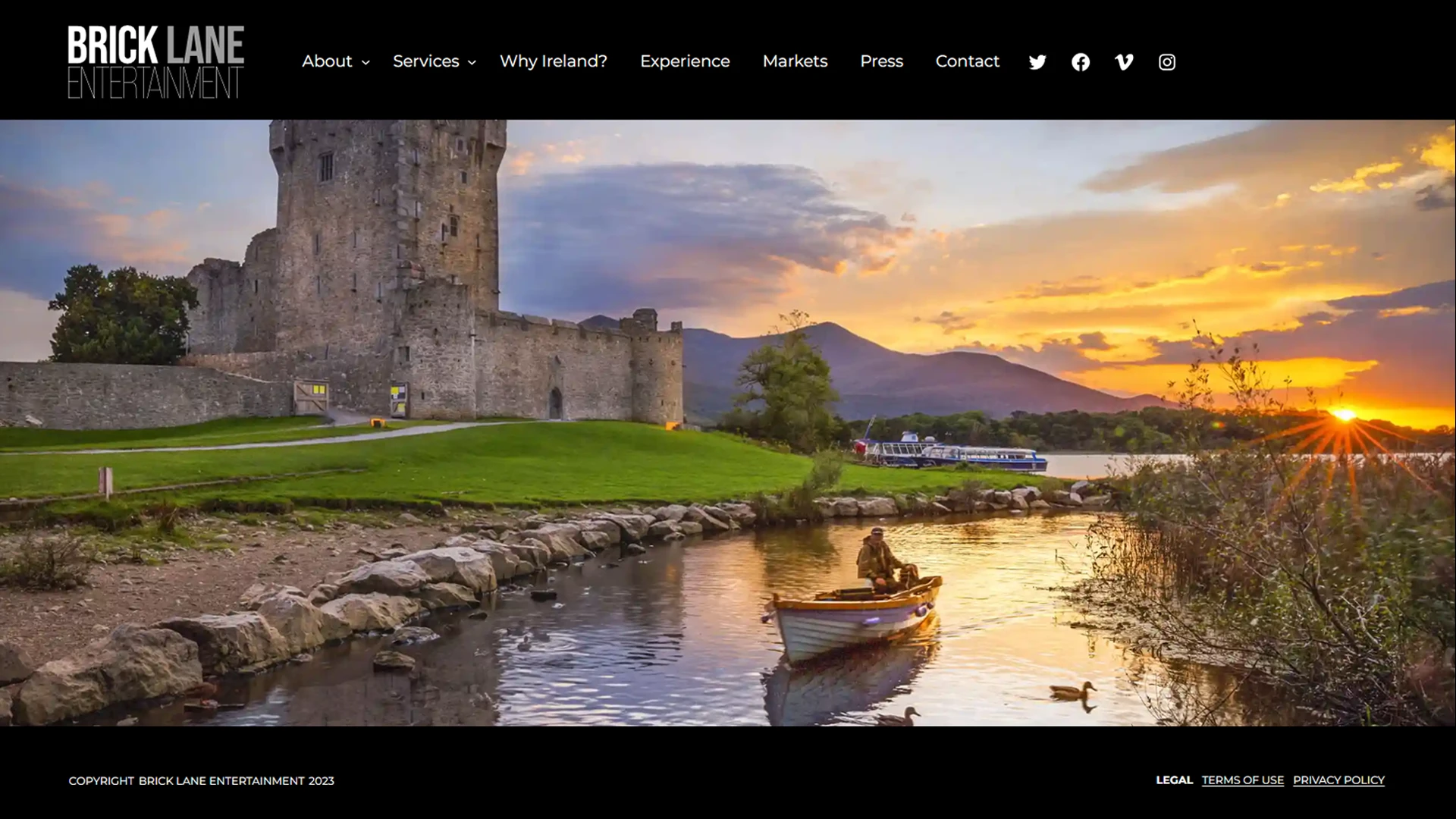 Background image of Brick Lane Entertainment's website
